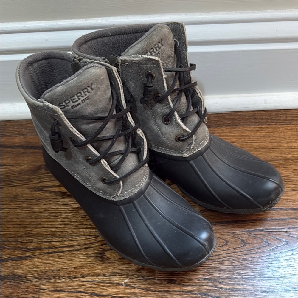 Sperry Black and Gray Waterproof Boots